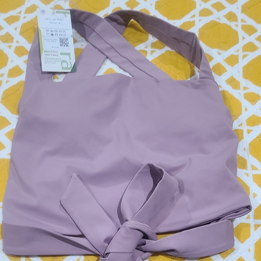 halara Lavender Criss Cross Top-NEW